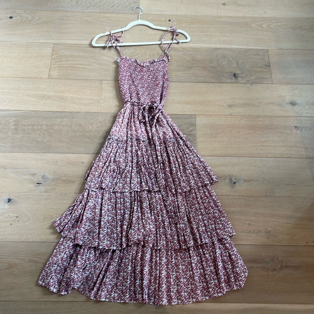 Tory Burch Wild Pansie Ruffled Tiered Dress